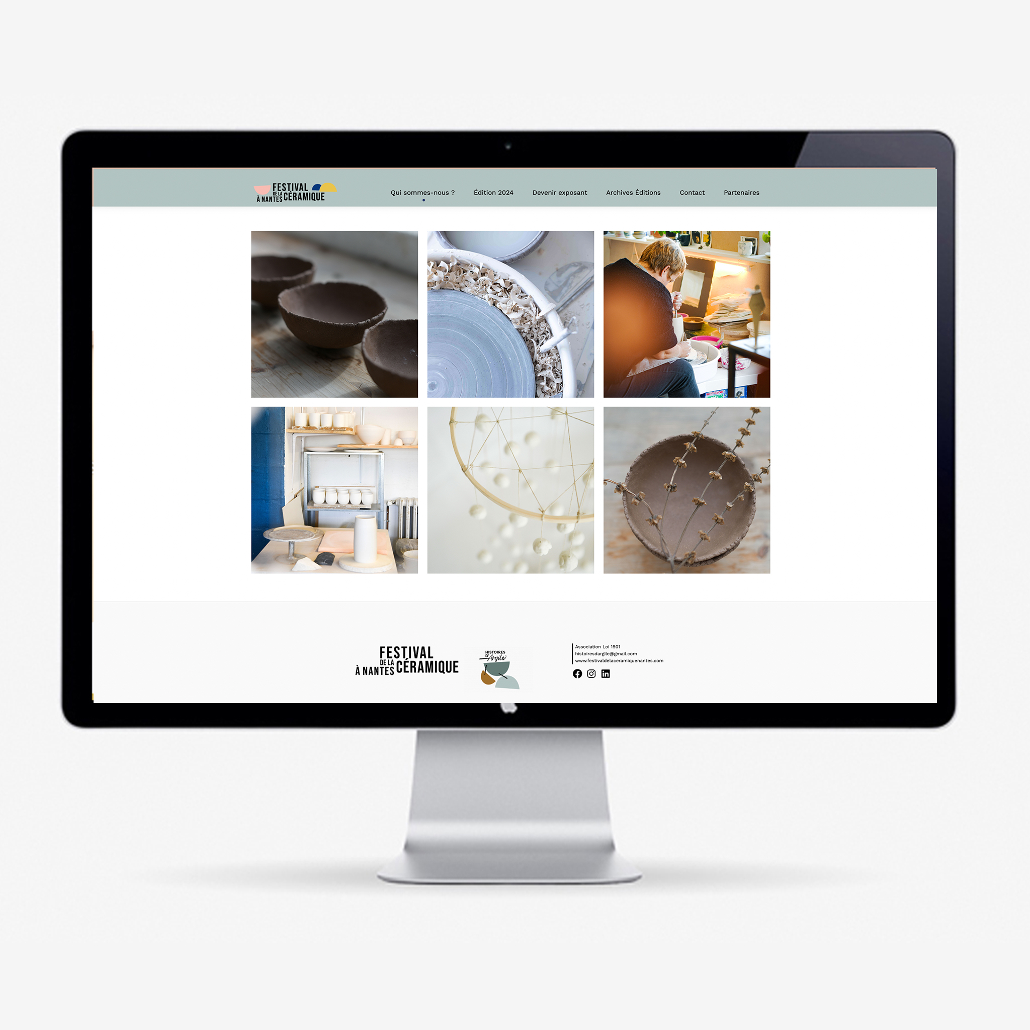 site internet wordpress pour le festival de la céramique à nantes