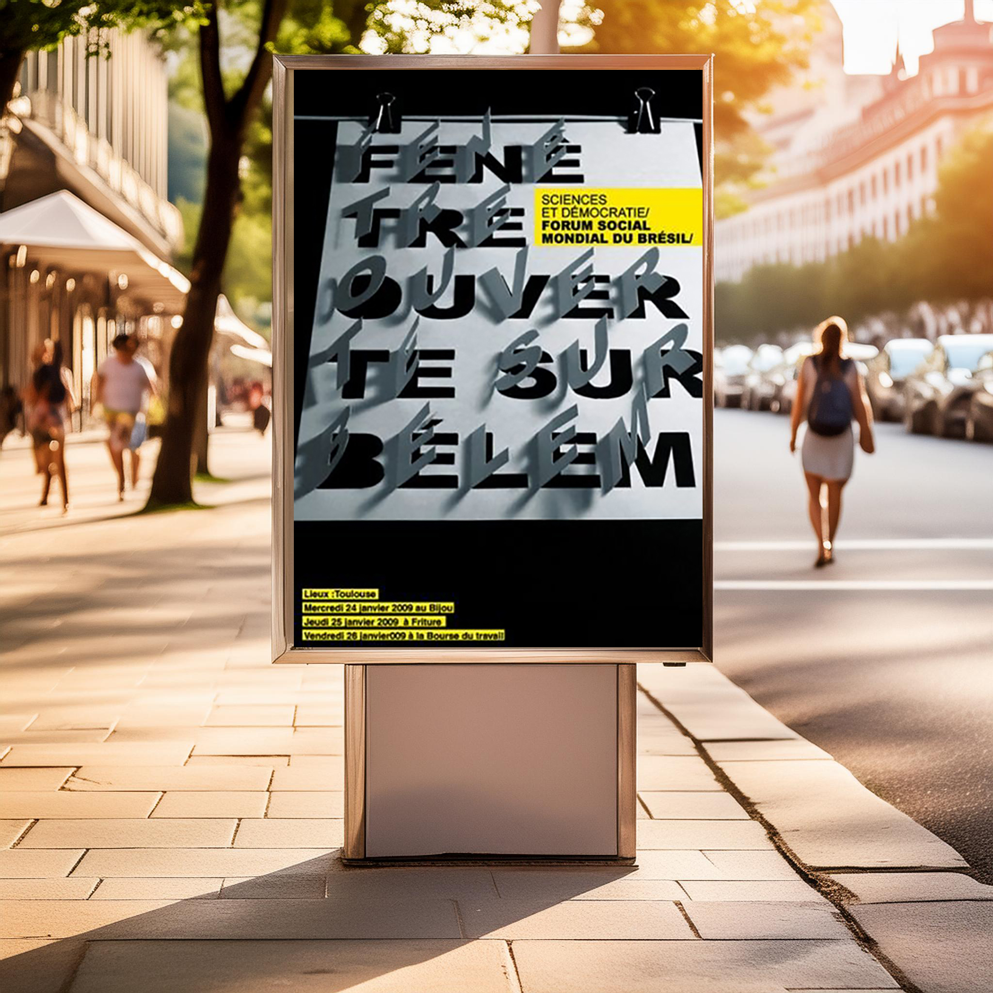 poster design pour le forum social au brésil